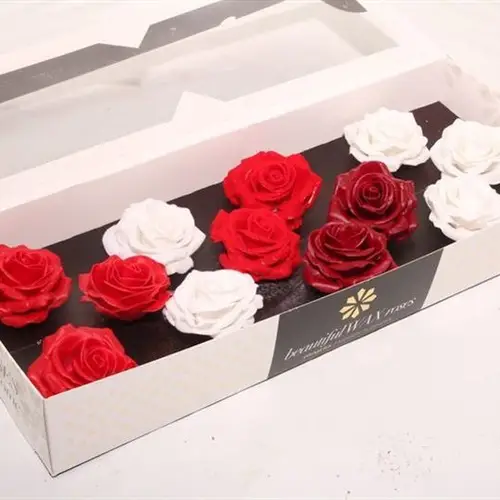 Seiden Wachs Rose mix Weihnacht D10cm (9075) Classic