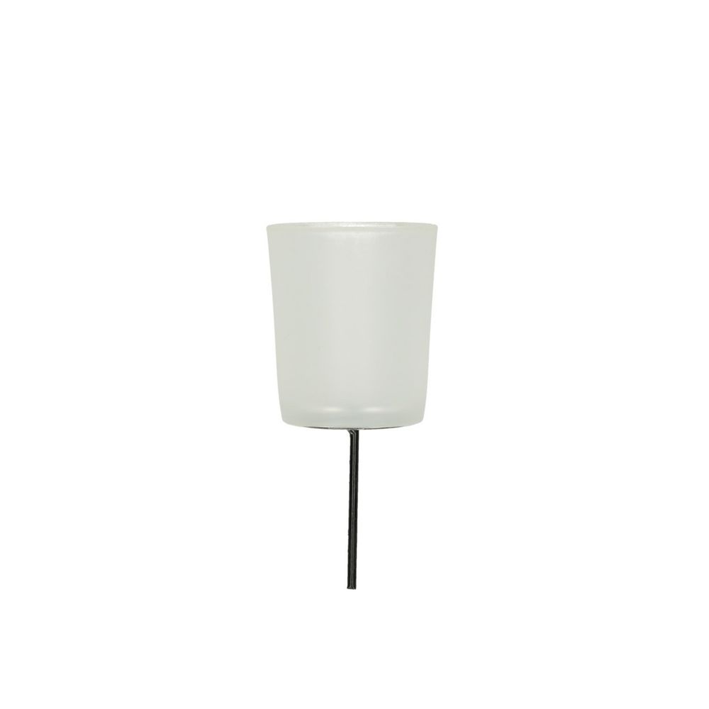 Teelicht auf Stab weiss D5/6cm H15cm 