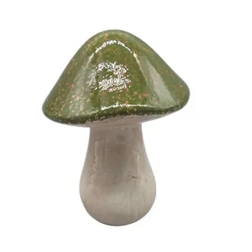 Deko Pilz grün D10cm H14cm