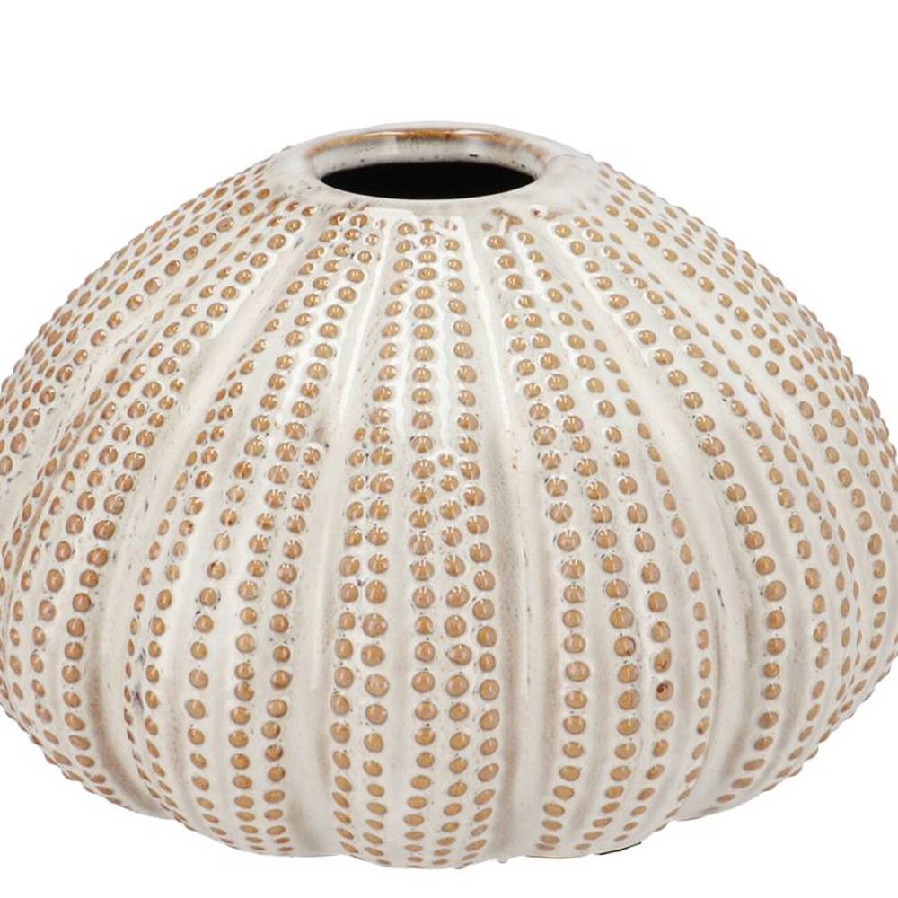 Keramik Vase Urchin sand 22x22x14cm 