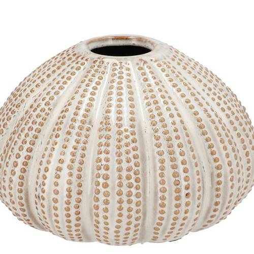 Keramik Vase Urchin sand 22x22x14cm 