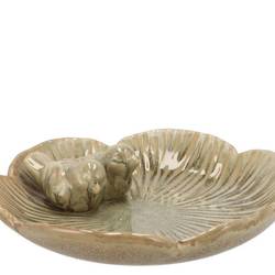 Vogeltrinkschale Sifan grün 26x26x07cm