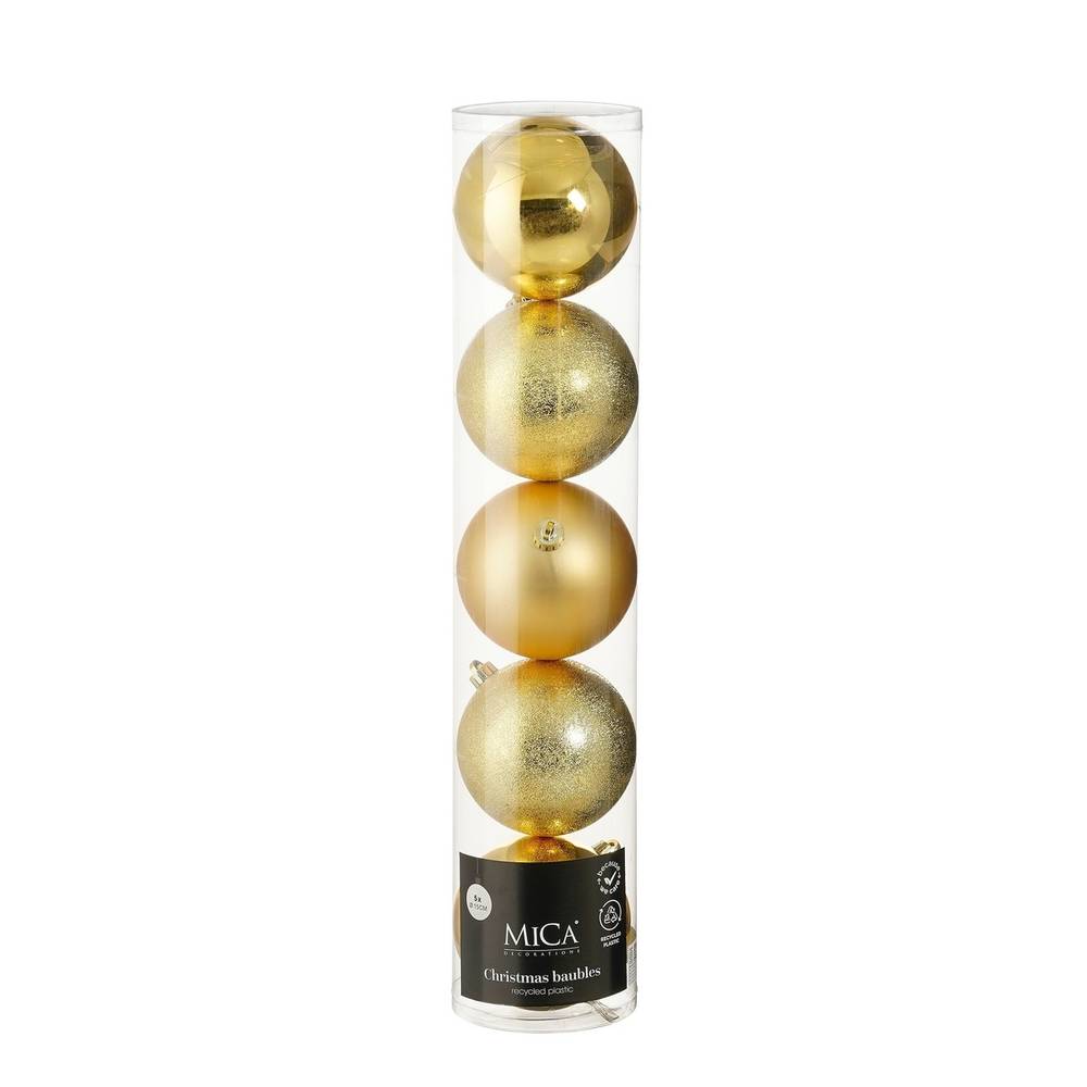 Kugel Plastik gold D15cm x5