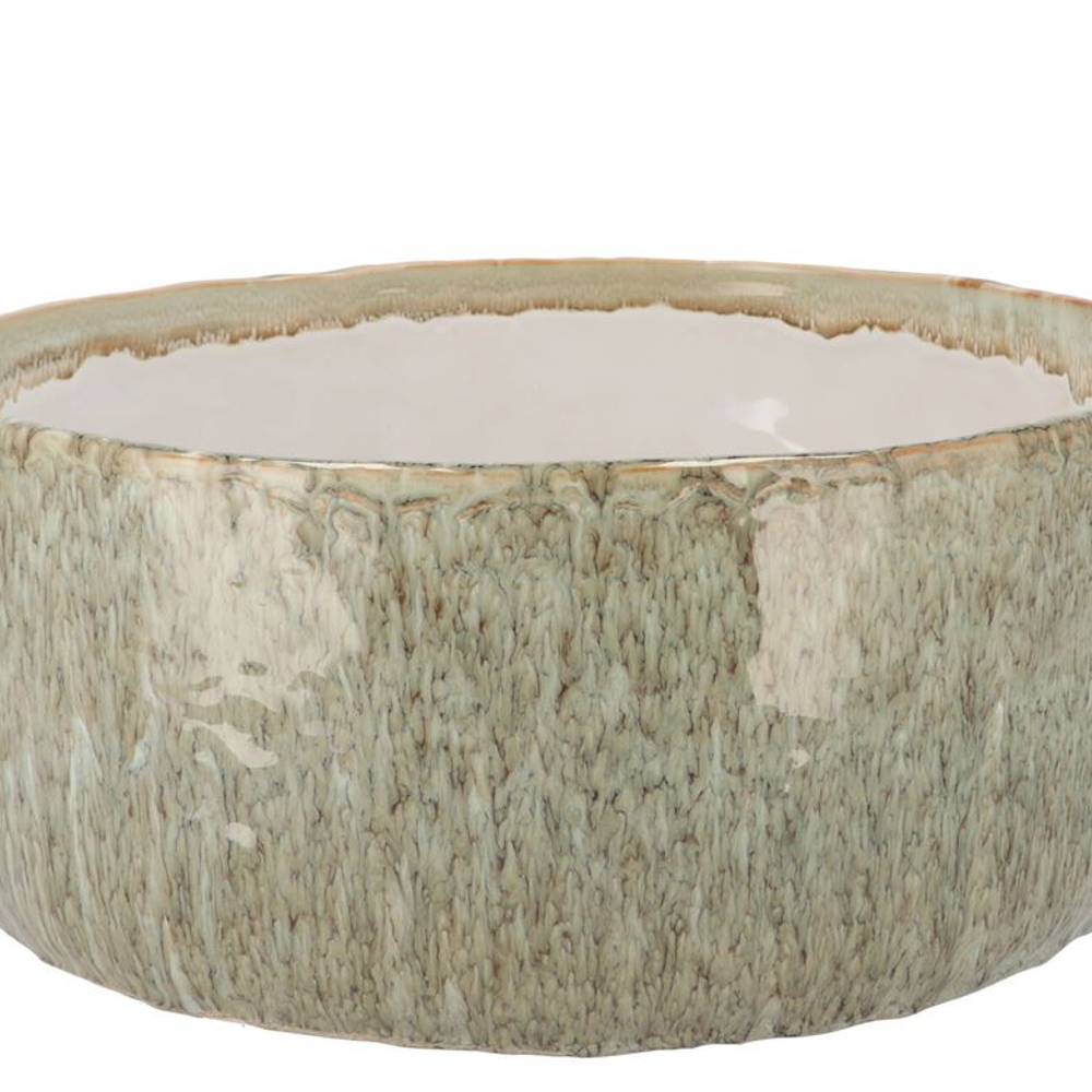 Keramik Schale Iron Stone Sand 36x36x15cm