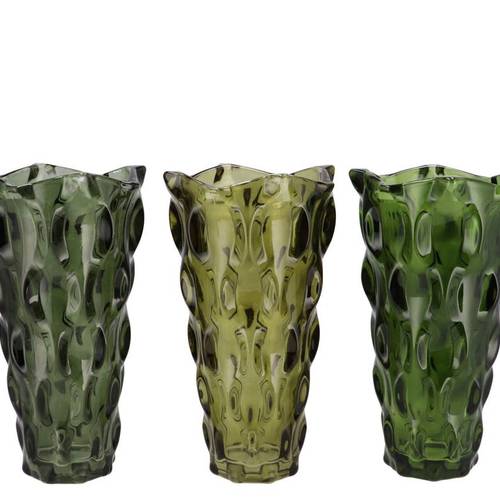 Glas Vase Majestic grün mix 16x28cm