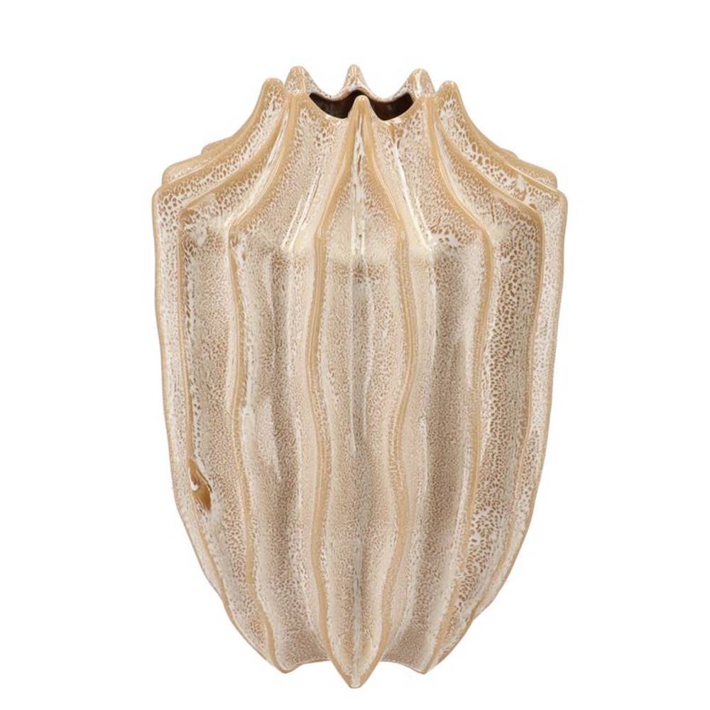 Keramik Vase Juna Structure creme 25x25x37cm