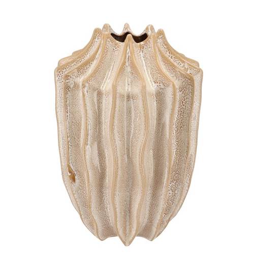 Keramik Vase Juna Structure creme 25x25x37cm