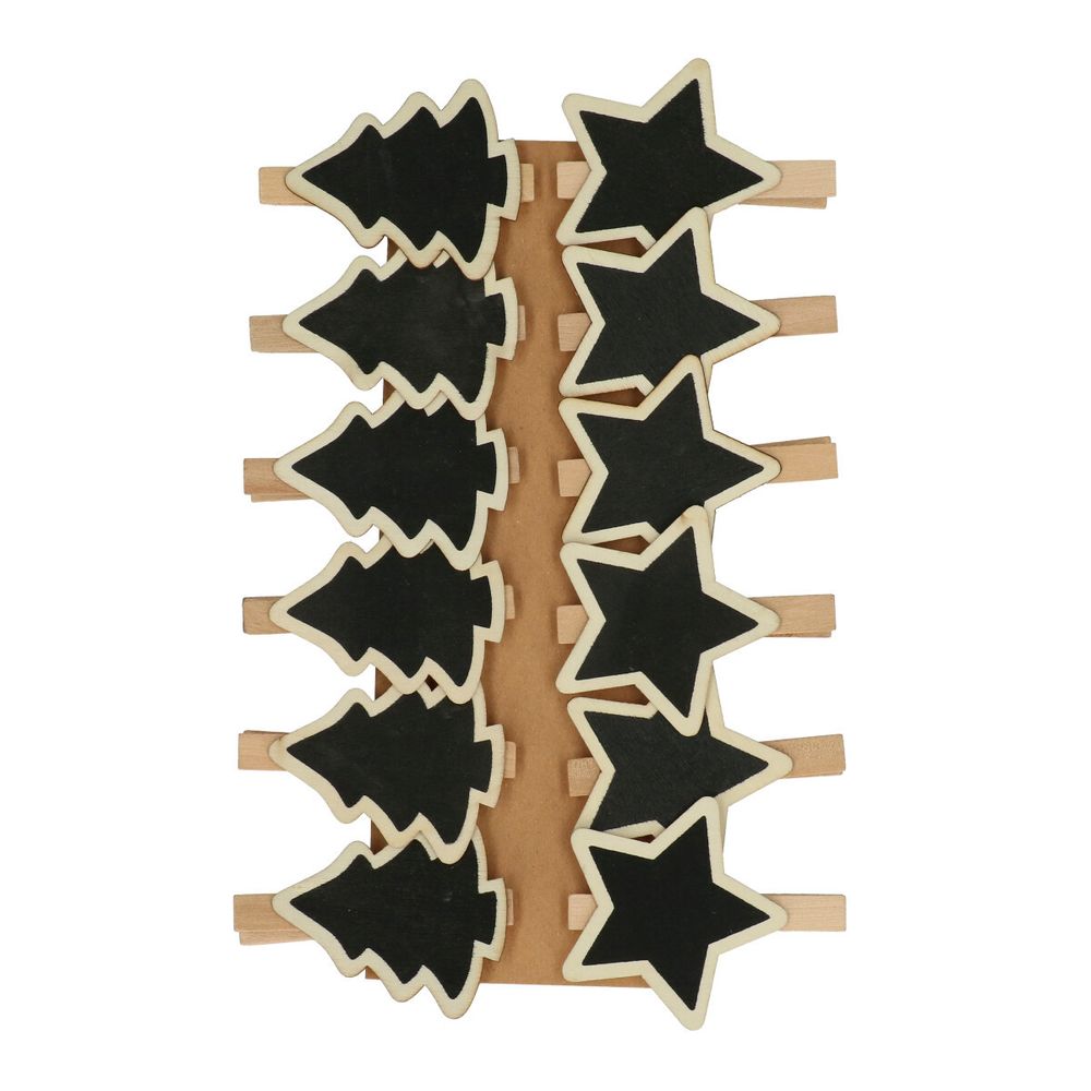 Klammer Weihnachten schwarz mix D06x7.5cm