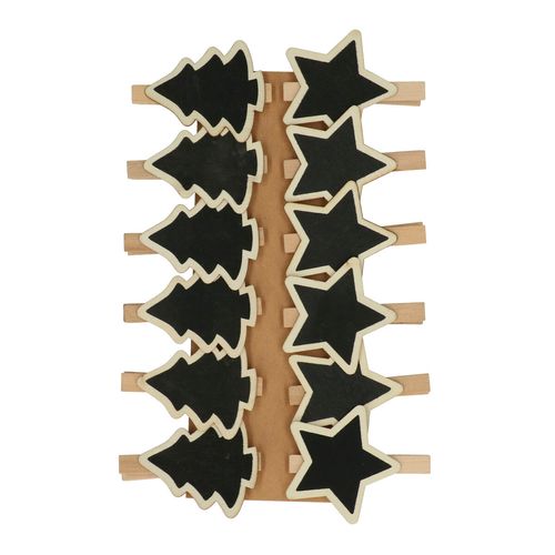 Klammer Weihnachten schwarz mix D06x7.5cm