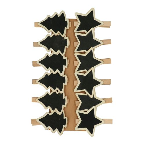 Klammer Weihnachten schwarz mix D06x7.5cm
