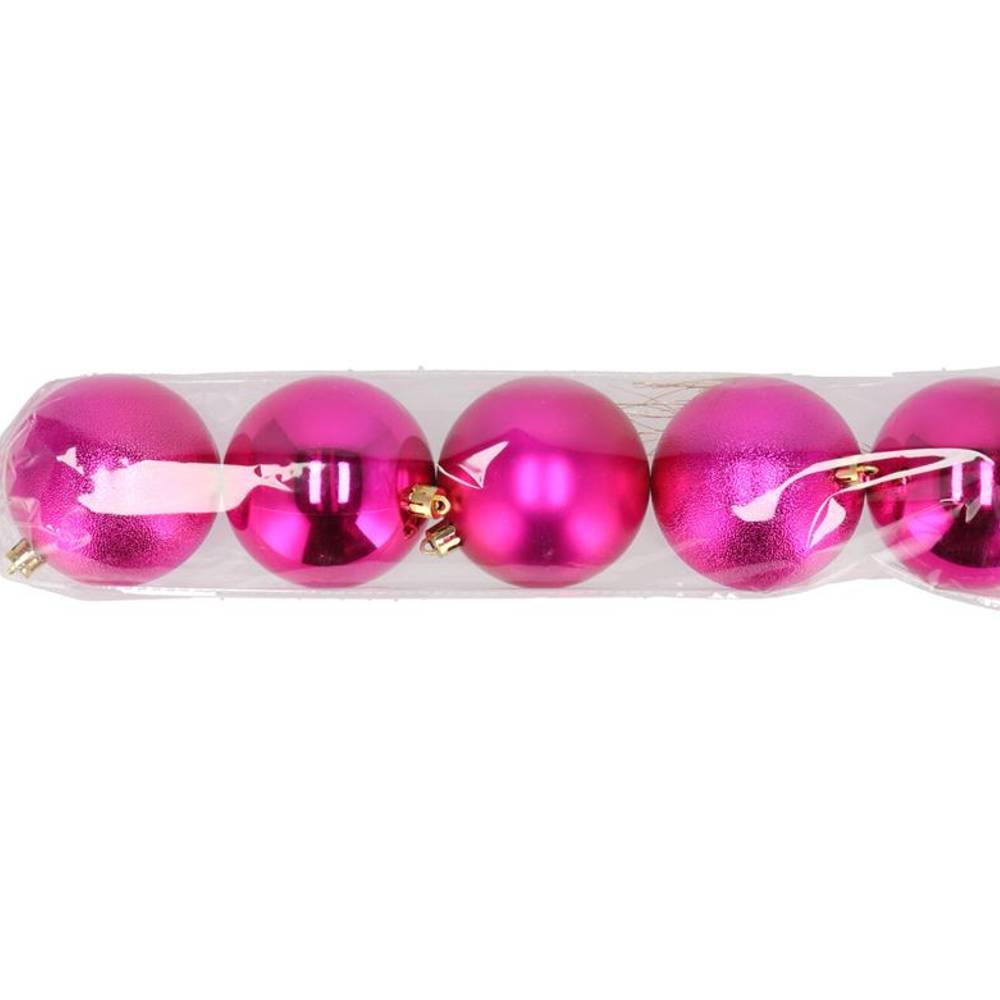 Kugel Unzerbrechlich fuchsia D08cm x5