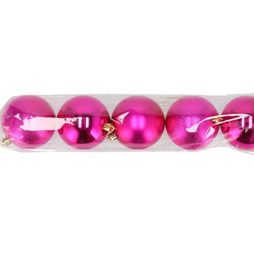 Kugel Unzerbrechlich fuchsia D08cm x5