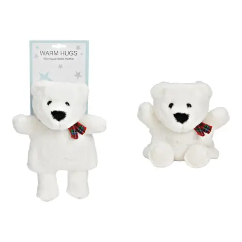 Kirschkernkissen Eisbär weiss 22x30x11cm