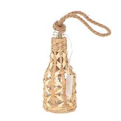 Hänger Wadai Flasche mit LED natur D09cm H23cm