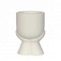 Keramik Übertopf Daydream creme D10.5cm H13.5cm