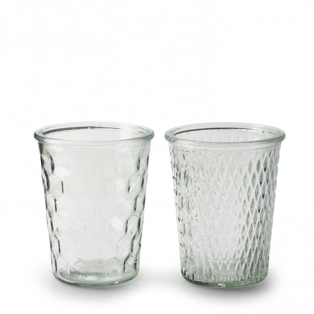 Glas Vase Retro mix D10cm H13cm