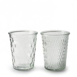 Glas Vase Retro mix D10cm H13cm
