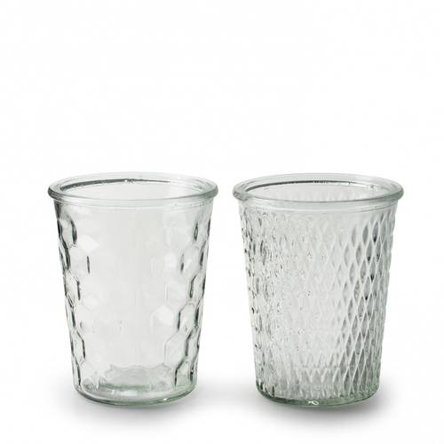 Glas Vase Retro mix D10cm H13cm