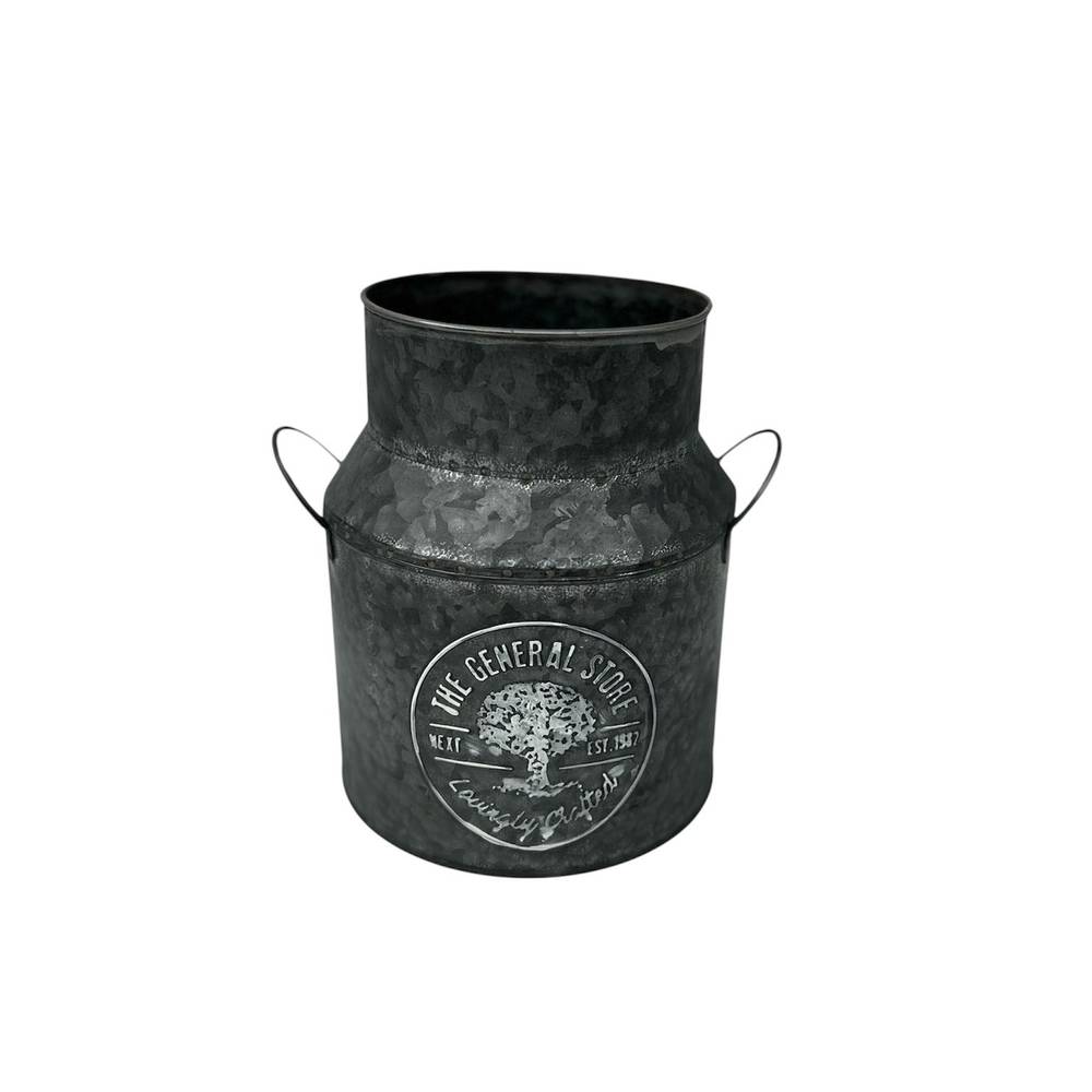 Zink Milchkanne grau D18cm H27cm