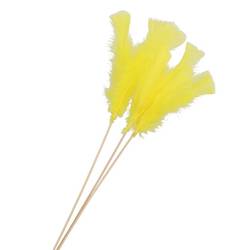 Federn auf Stab gelb L50cm x50