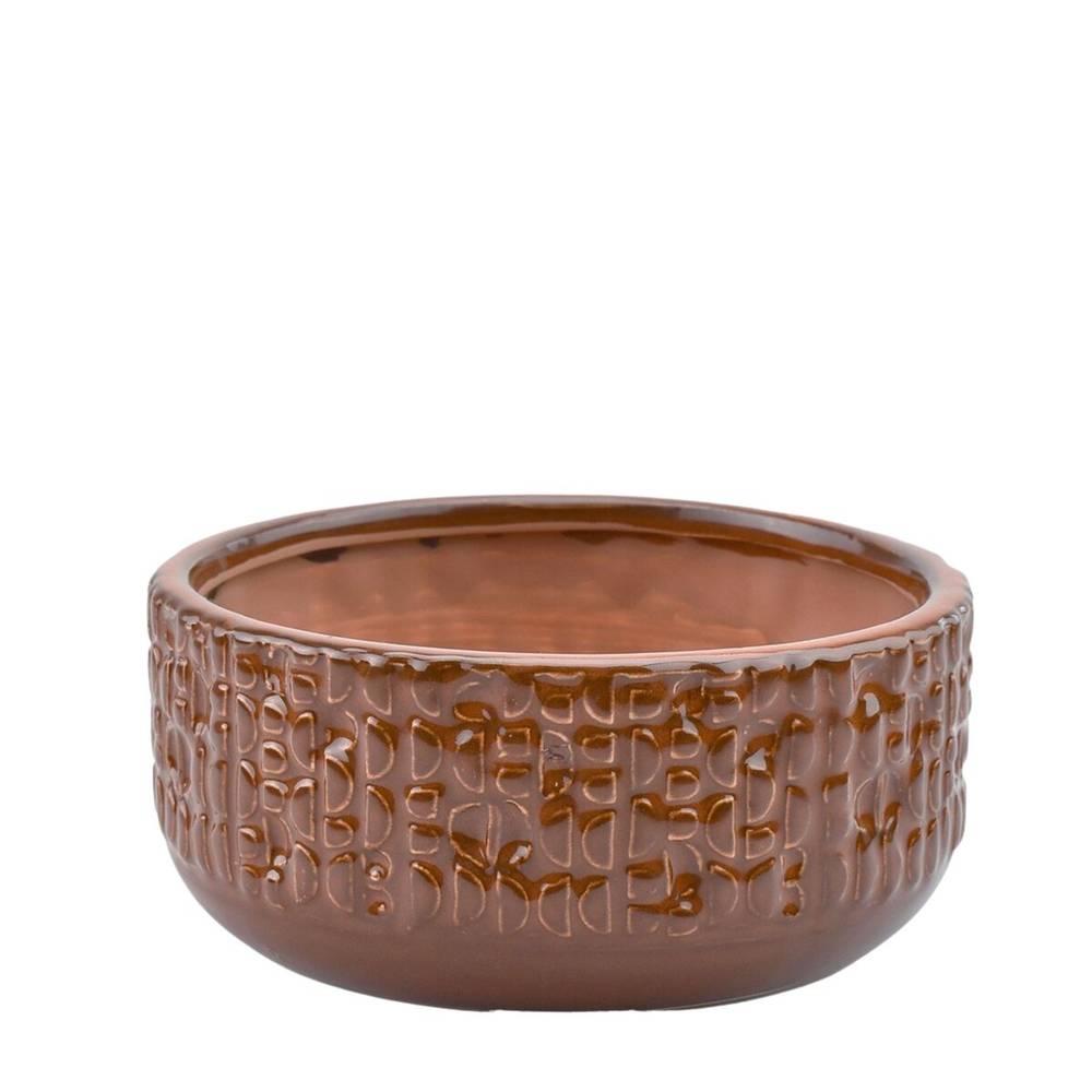 Keramik Schale Isa braun D17cm H07.5cm