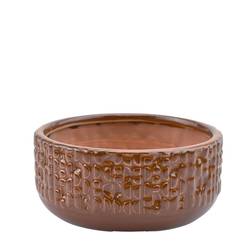 Keramik Schale Isa braun D17cm H07.5cm