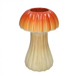 Keramik Vase Pilz orange D08/18cm H28.5cm