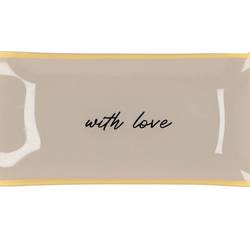 Teller Rechteck With Love 20x10x02cm