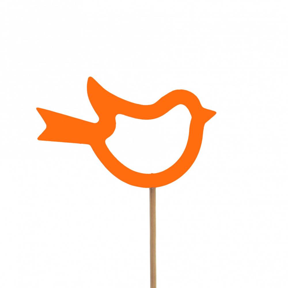 Vogel Nayeli auf Stab orange L50cm D08cm