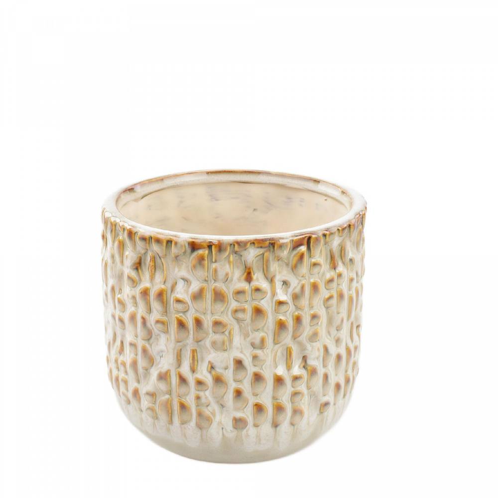 Keramik Übertopf Isa creme D14cm H13cm