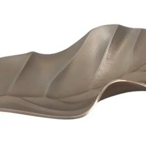 Schale  Blatt champagne 56.5x24x07.5cm