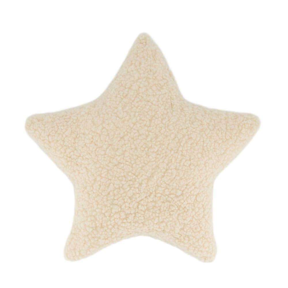 Kissen Stern Teddy creme 45x45cm