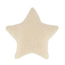 Kissen Stern Teddy creme 45x45cm