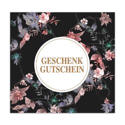 Geschenk Gutschein R schwarz 12x12cm 12st