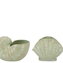 Keramik Übertopf Dion mix grün 16x12x11cm