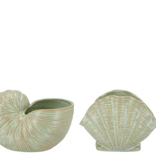 Keramik Übertopf Dion mix grün 16x12x11cm