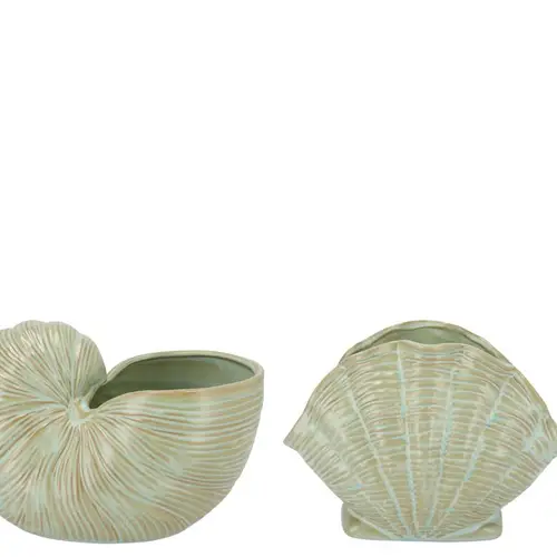 Keramik Übertopf Dion mix grün 16x12x11cm