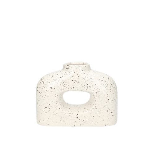 Kerzenständer Vase weiss D06/16cm H12cm