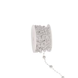Perlen Girlande silber 8mm 10m