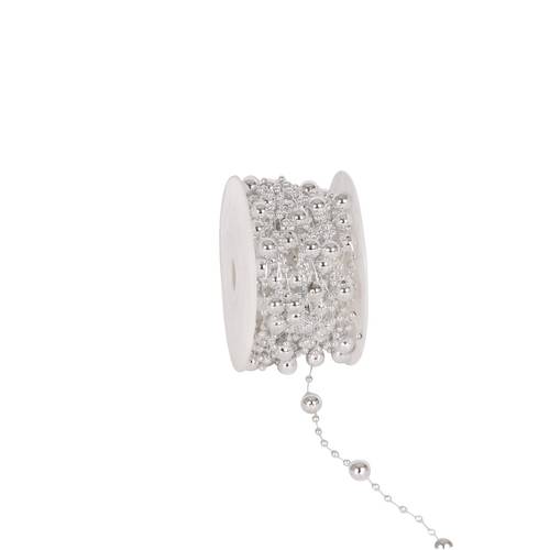Perlen Girlande silber 8mm 10m