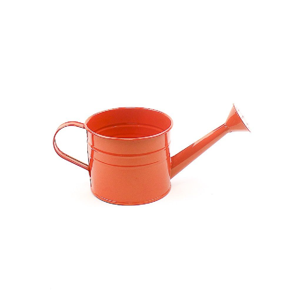 Zink Giesskanne orange D12.5cm H10.5cm