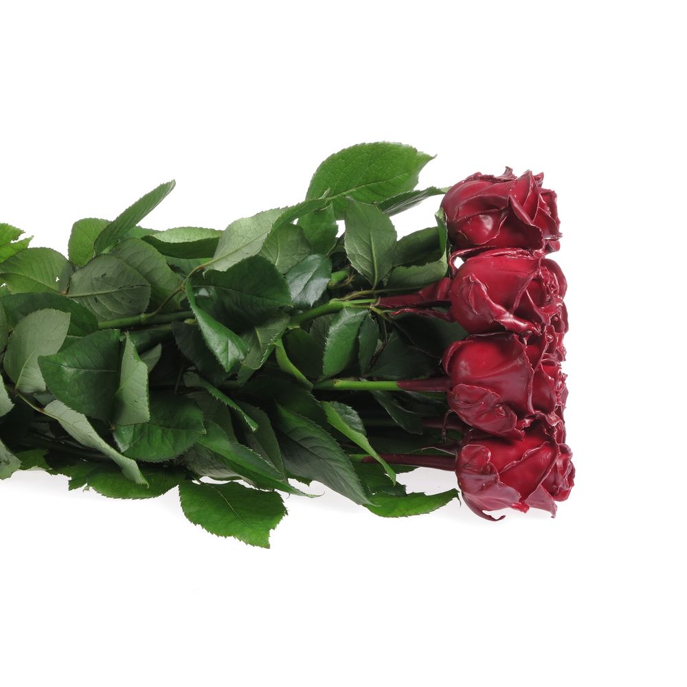 Rose weinrot Wachs (W1) 60cm