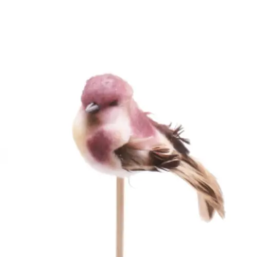 Vogel auf Stab Tommy rosa L50cm D06.5cm