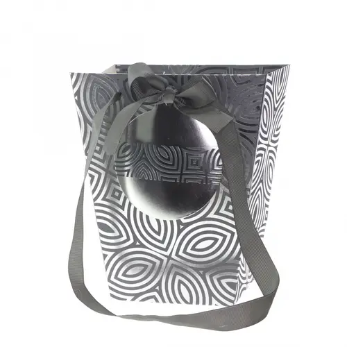 Tasche Ezra silber 17/13x11/11X20cm