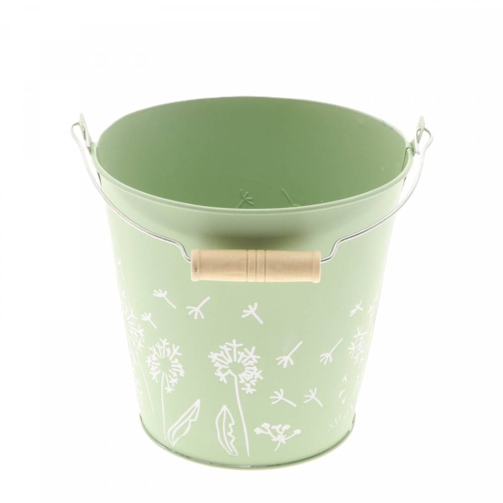 Zink Eimer Celo hell grün D16cm H15cm