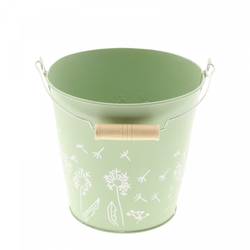 Zink Eimer Celo hell grün D16cm H15cm