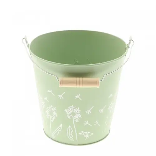 Zink Eimer Celo hell grün D16cm H15cm