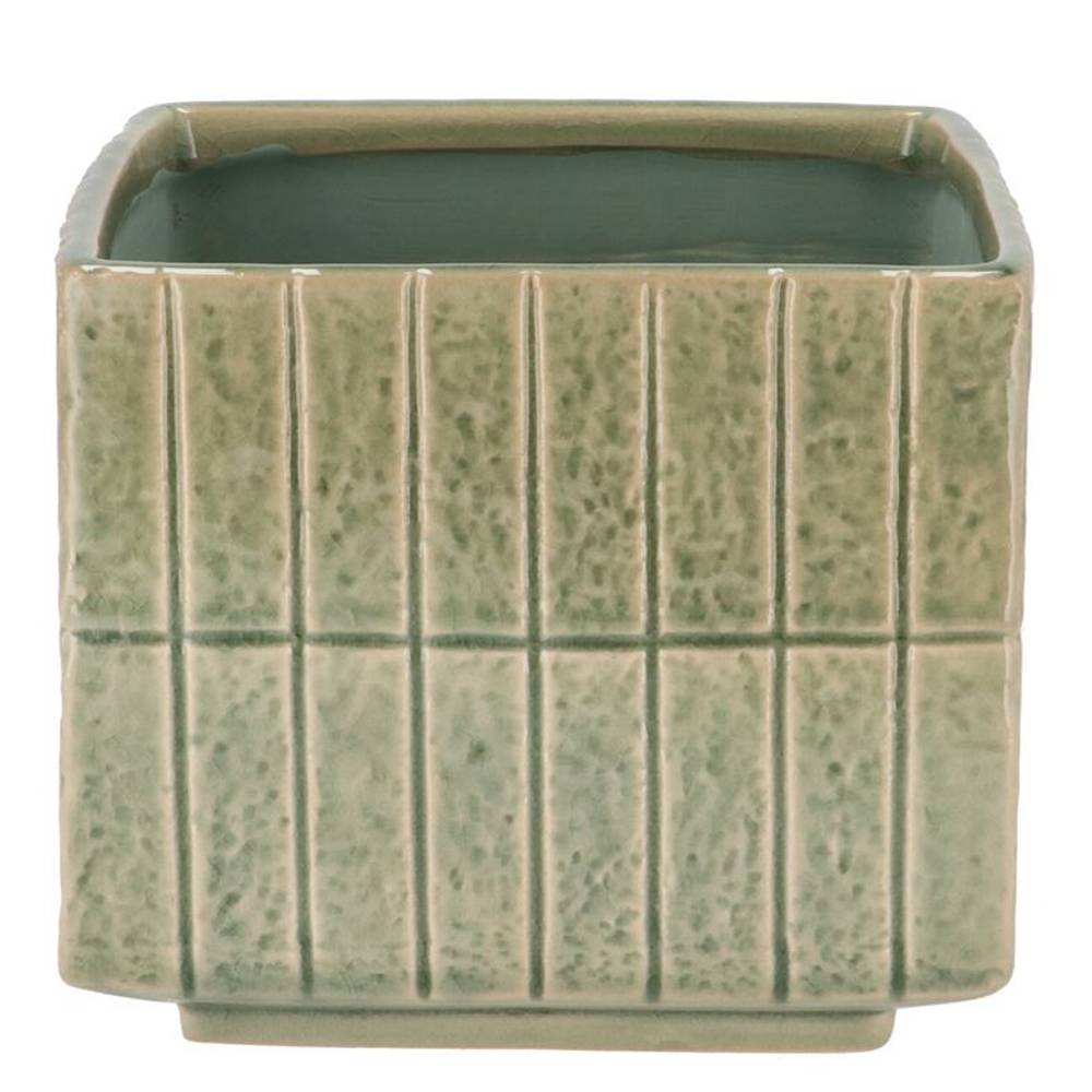 Keramik Übertopf Mirre grün 18x18x15cm