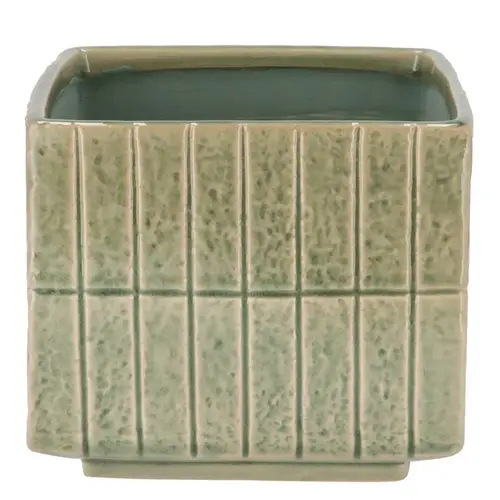 Keramik Übertopf Mirre grün 18x18x15cm