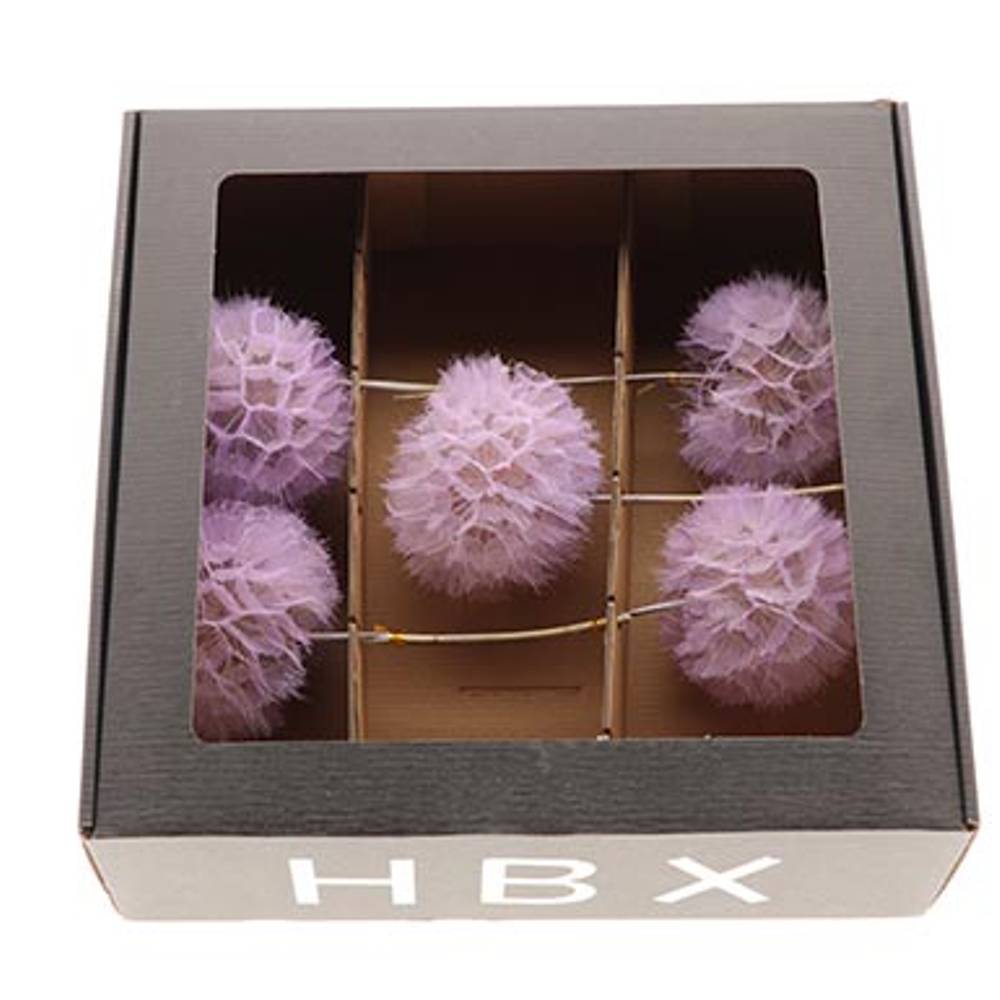 Seiden Pusteblume lila x5 L35cm D11/13cm